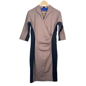 Winser London Grace Miracle Dress tan black tone sz 10
